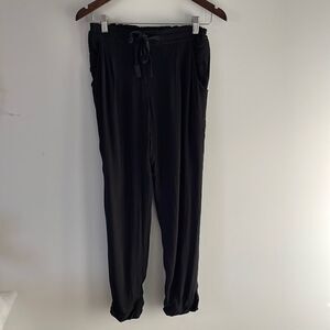 𝅺Wilfred Aritzia Tie Waist Relaxed Dress Pants/Joggers Size XS Black